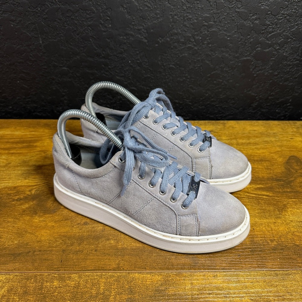 Lauren Ralph Lauren Angeline 13297 Grey Sheep Suede Sneakers Womens 6.5B